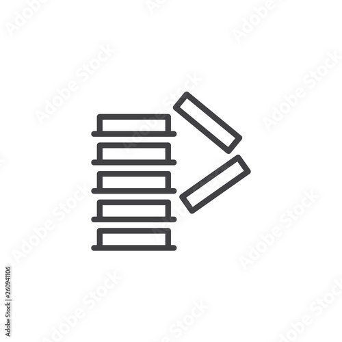 Stack Correctly Mandatory Sign line icon. linear style sign for mobile concept and web design. Safety instructions outline vector icon. Symbol, logo illustration. Pixel perfect vector graphics