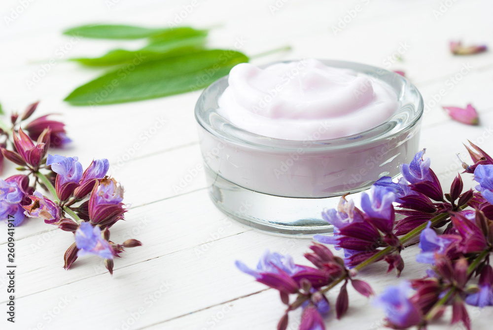 Moisturizer and Clary flowers Moisturizer and Clary flowers
