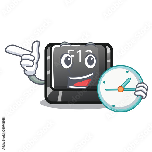 With clock button f12 isolated in the character