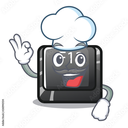 Chef button f12 isolated in the character