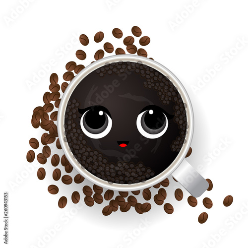 Coffee excellent drink always. Cool design. Colorful illustration