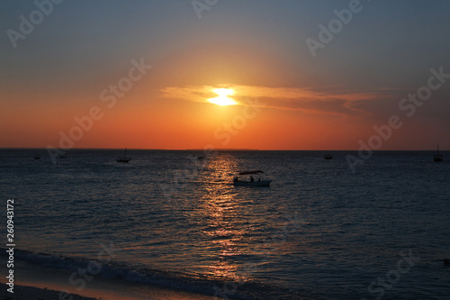 Sunset, Zanzibar,  Indian ocean © Sergey