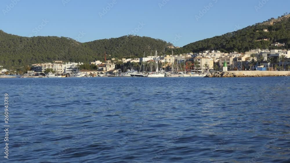 Calm sea and a town in the seaside. Calm sea and a town in the seaside.