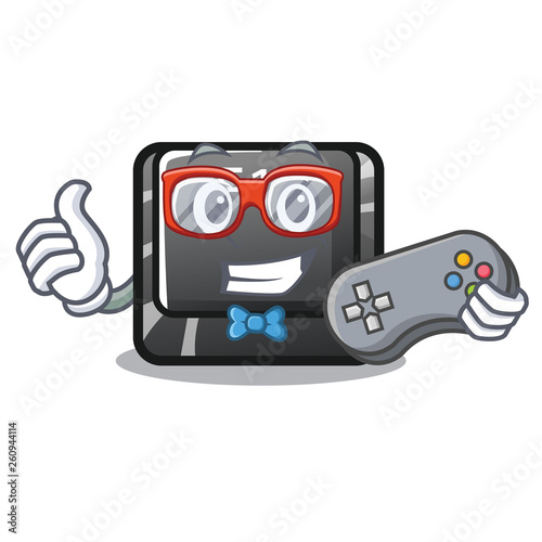 Gamer button f12 in the cartoon shape