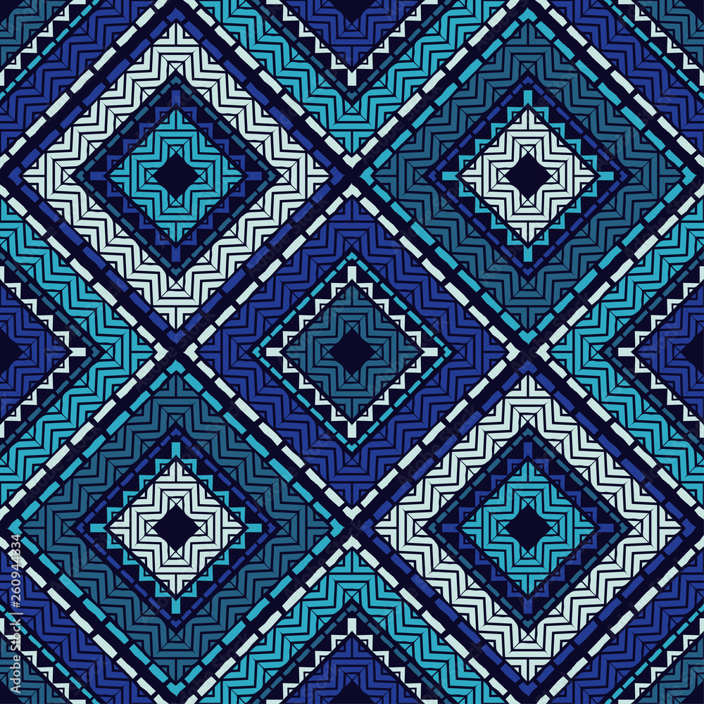 Ethnic boho seamless pattern. Embroidery on fabric. Patchwork texture. Weaving. Traditional ornament. Tribal pattern. Folk motif. Can be used for wallpaper, textile, invitation card, wrapping, web pag Ethnic boho seamless pattern. Embroidery on fabric. Patchwork texture. Weaving. Traditional ornament. Tribal pattern. Folk motif. Can be used for wallpaper, textile, invitation card, wrapping, web pag
