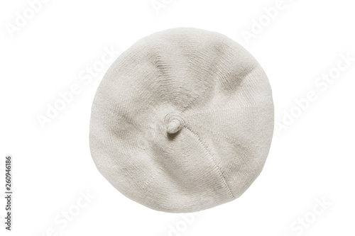 Knitted beret isolated