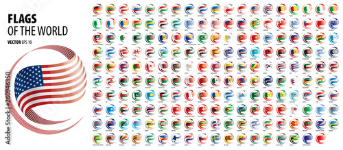 Stampa su tela National flags of the countries