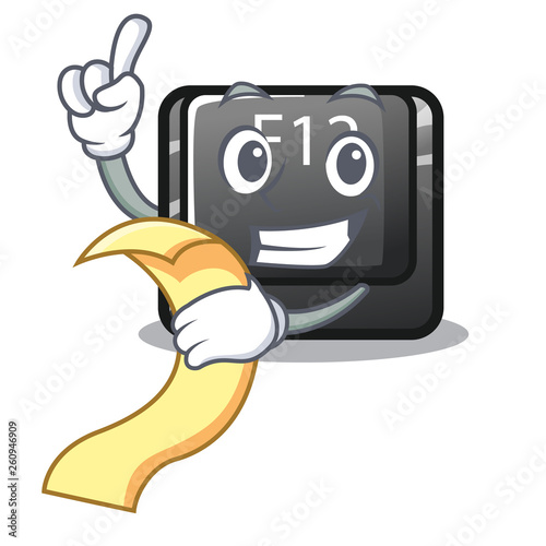 With menu button f12 in the cartoon shape