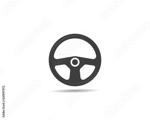 Steering Wheel logo vector template icon illustration design 