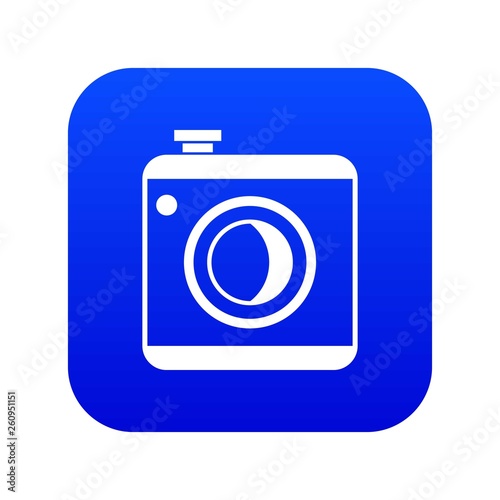 Vintage photo camera social network isolated on white background
