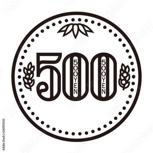 日本のお金のイメージ Japan S Money 500円玉 ぬりえ Stock イラスト Adobe Stock