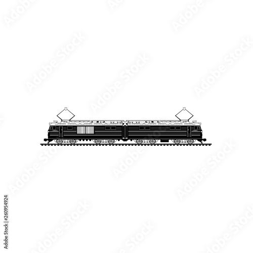 Electric locomotive icon,Train vector Illustration on white background
