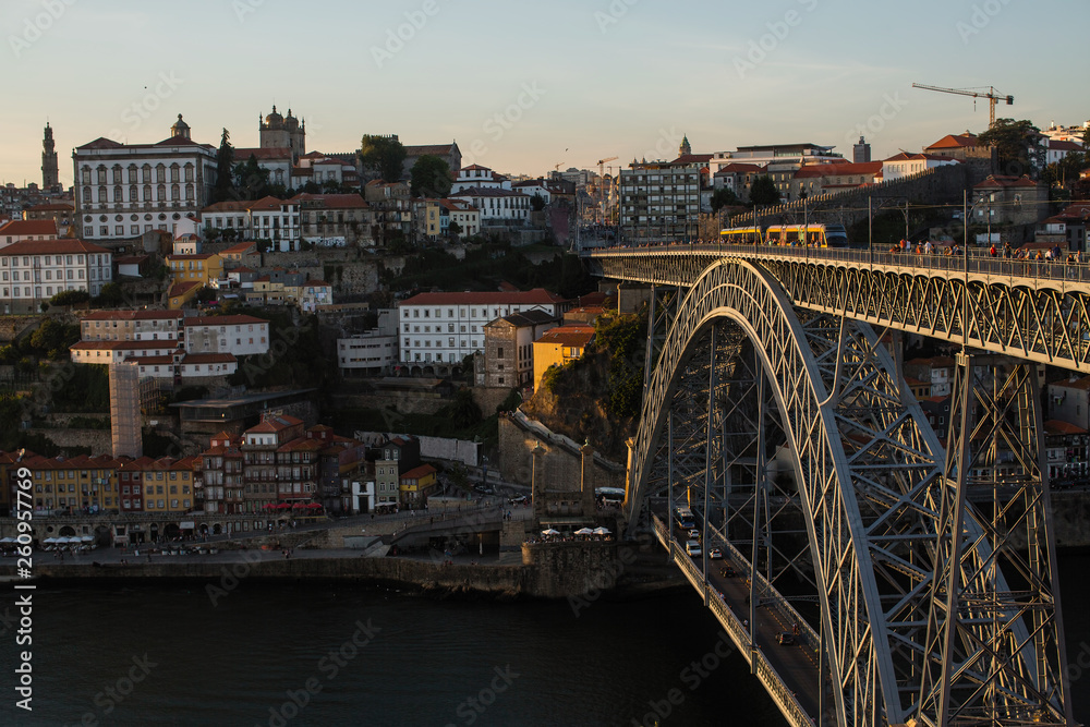 View of the Douro river in the historic center of Porto - Portugal.
