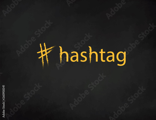 Hashtag Blackboard . Trendy design for young slang words. Vector
