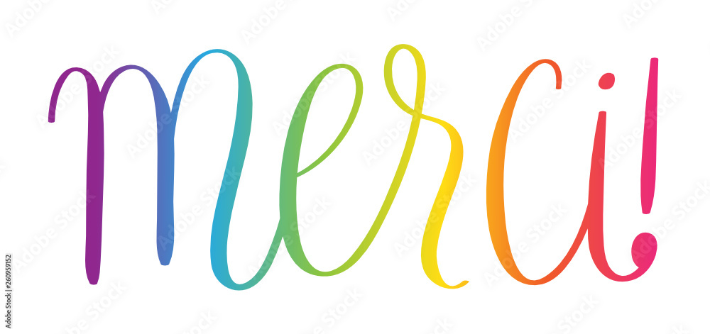 Calligraphie Merci Stock Vector Adobe Stock