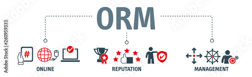 Online reputaion Management - Vector Illustration Concept with icons