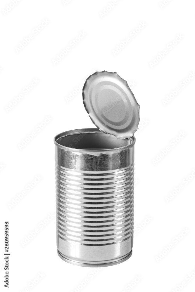 can opened on white background with clipping path can opened on white background with clipping path