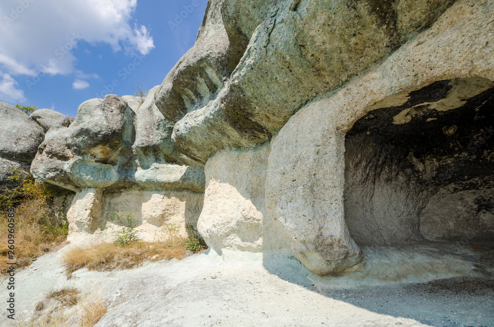 The thracian rock tomb near the village of Pchelari, Bulgaria