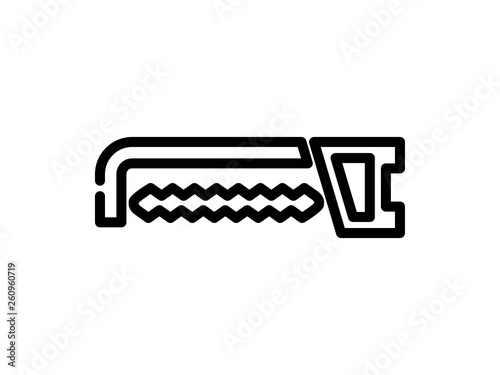 hacksaw line vector icon