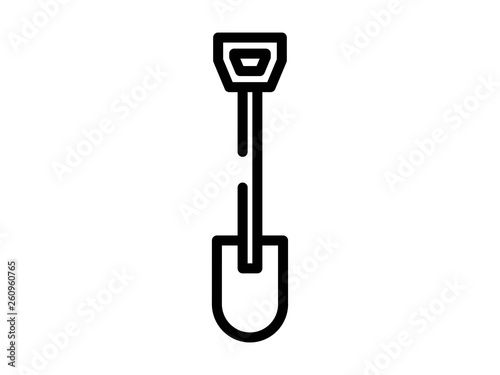 hoe line vector icon