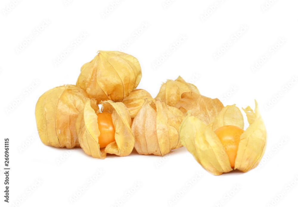 Cape gooseberry Physalis healthy fruit and vegetable, On white background and Clipping Path Cape gooseberry Physalis healthy fruit and vegetable, On white background and Clipping Path