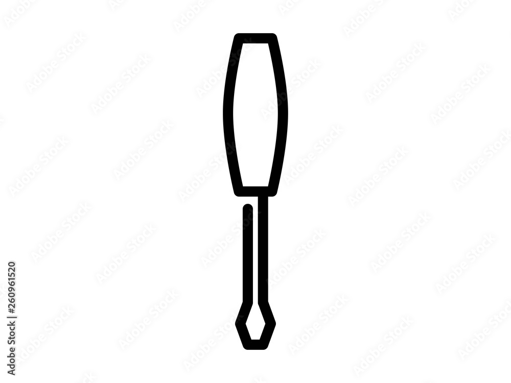 screwdriver line vector icon