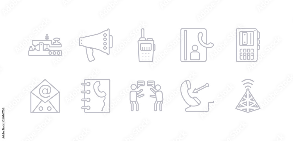 simple gray 10 vector icons set such as , incoming call, quarrel, contact, emails, voice recorder, contacts. editable vector icon pack simple gray 10 vector icons set such as , incoming call, quarrel, contact, emails, voice recorder, contacts. editable vector icon pack