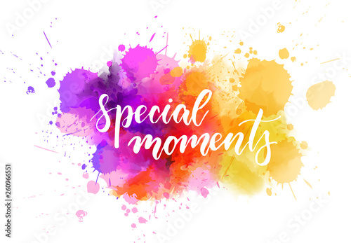 Special moments handwritten lettering