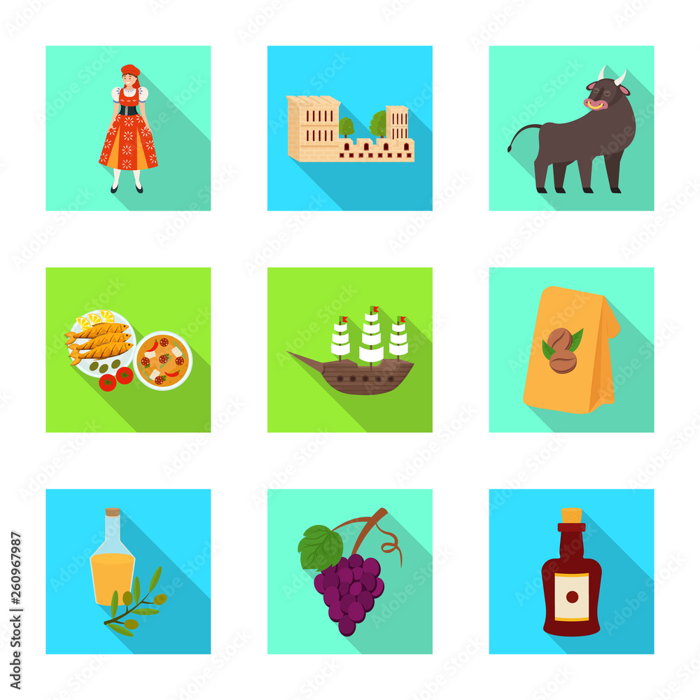 Vector design of and historic sign. Collection of and country stock vector illustration. Vector design of and historic sign. Collection of and country stock vector illustration.