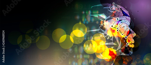 Conceptual technology illustration of artificial intelligence