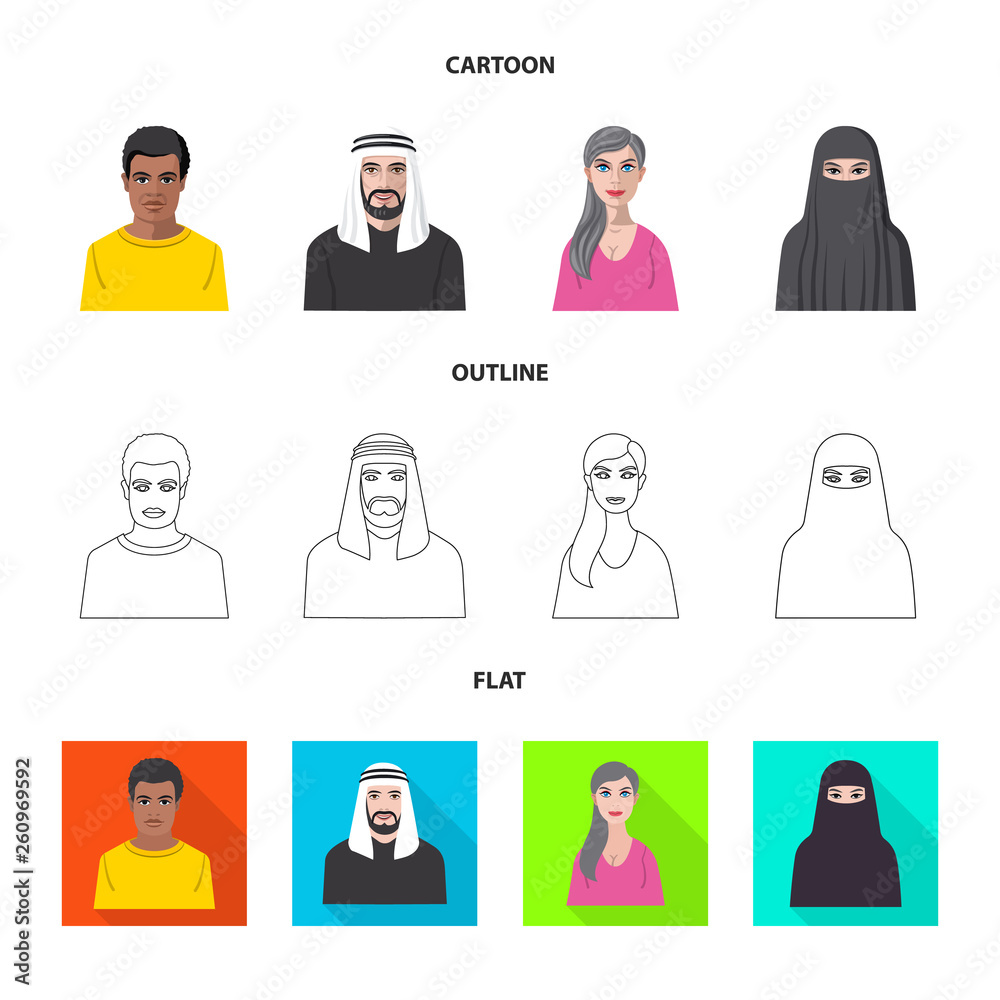 Vector design of hairstyle and profession icon. Set of hairstyle and character stock symbol for web. Vector design of hairstyle and profession icon. Set of hairstyle and character stock symbol for web.