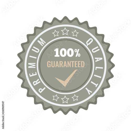 Satisfaction guaranteed seal stamp badge. Vector illustration.