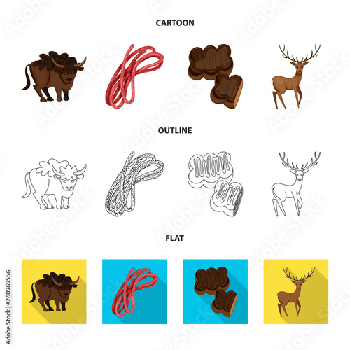 Vector illustration of traditional and tour icon. Set of traditional and landmarks stock vector illustration.