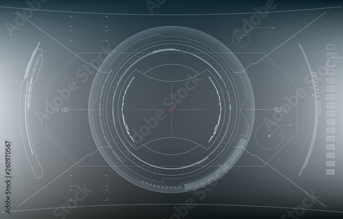 Sci-Fi Futuristic Glowing HUD Display. Vitrual Reality Technology Screen