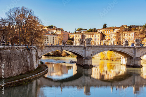 Vittorio Emanuele bridge in Rome