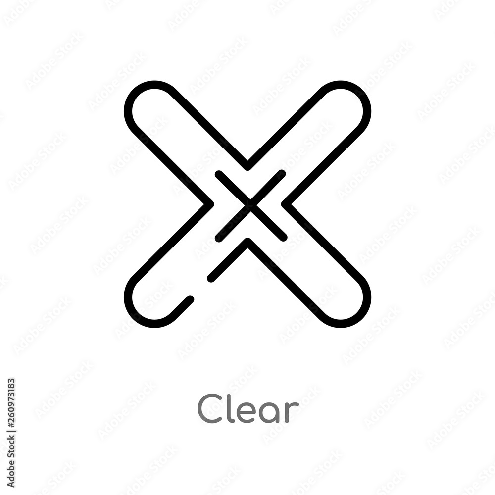 Fototapeta premium outline clear vector icon. isolated black simple line element illustration from orientation concept. editable vector stroke clear icon on white background