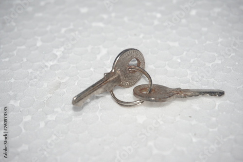 antique old key to unlock the gate and door