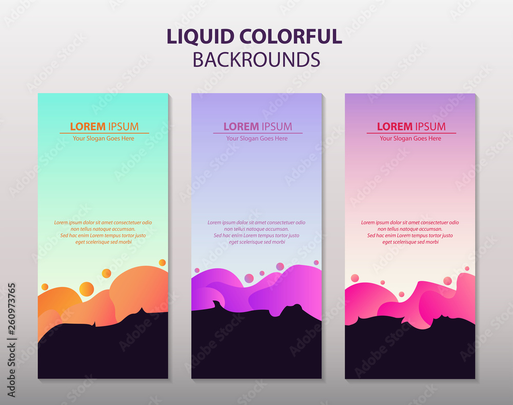 Liquid colorful background for web banner, greeting card & Promotion template