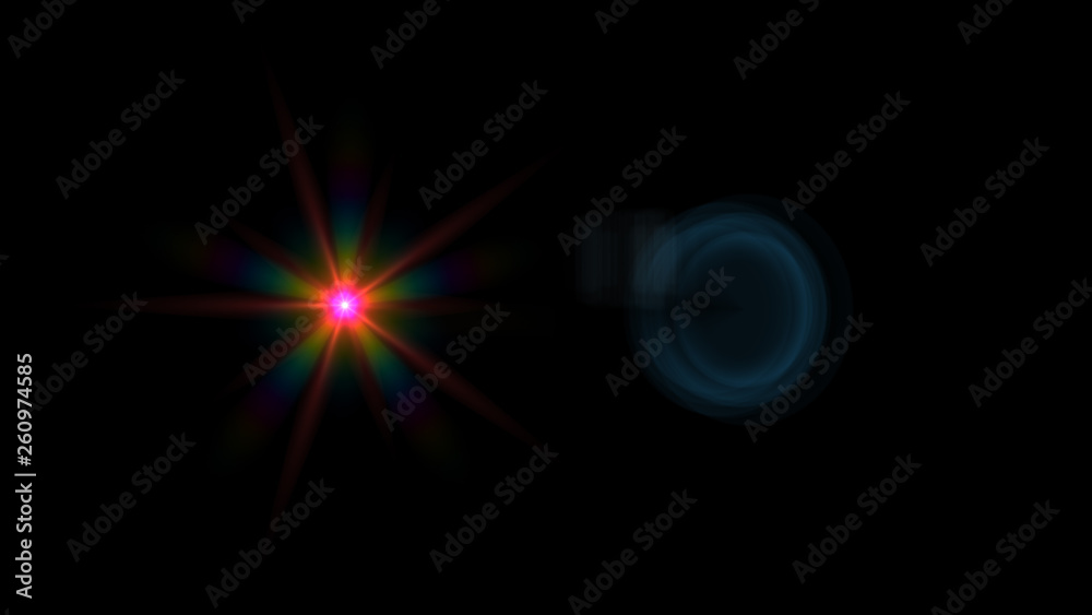 red lens flare