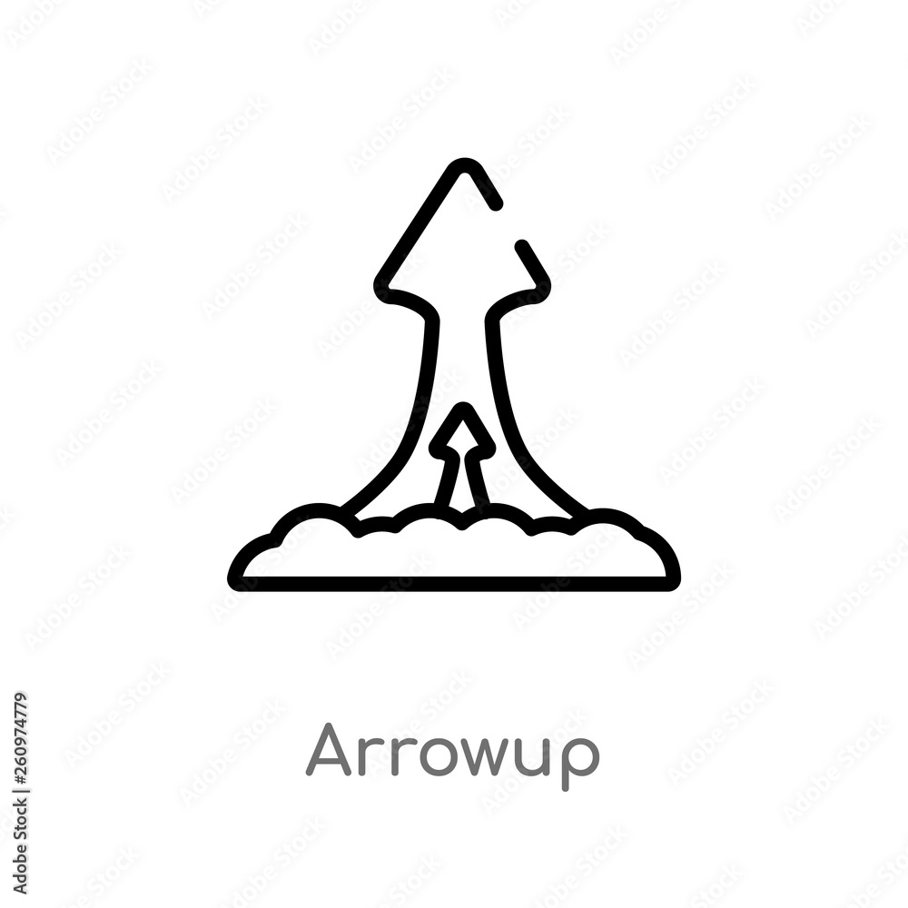 outline arrowup vector icon. isolated black simple line element illustration from other concept. editable vector stroke arrowup icon on white background outline arrowup vector icon. isolated black simple line element illustration from other concept. editable vector stroke arrowup icon on white background