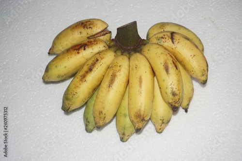 fresh fruit of banana in white background