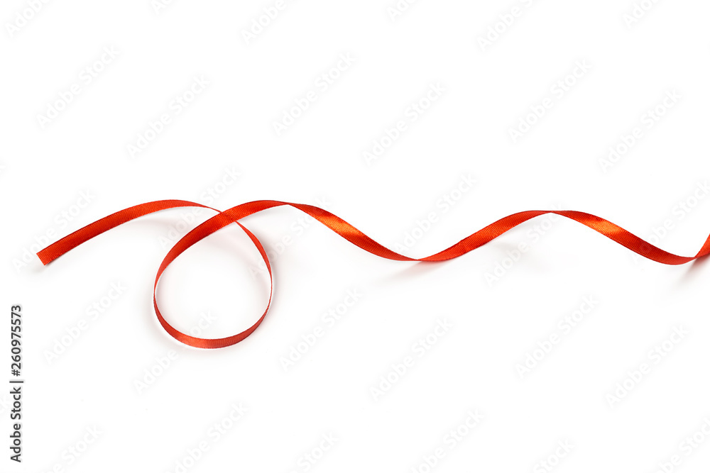 Red ribbon isolated on white Red ribbon isolated on white