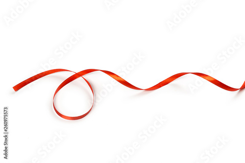 Red ribbon isolated on white © Nana_studio
