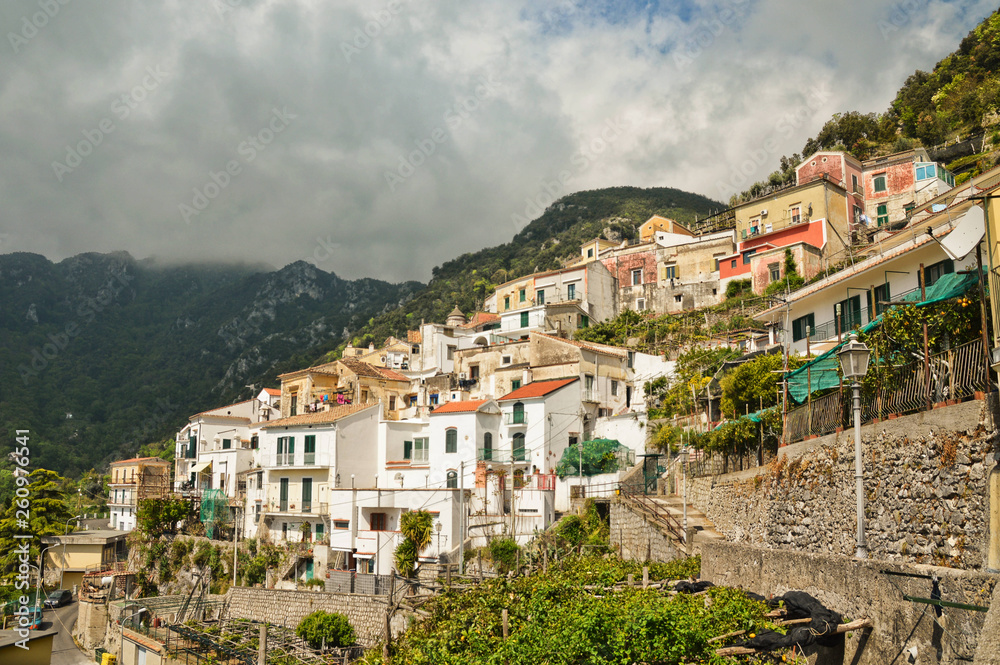 The village of Albori on the Amalfi coast