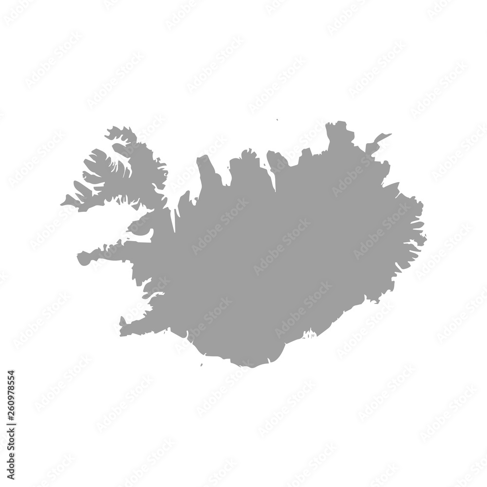 Naklejka premium High detailed vector map Iceland