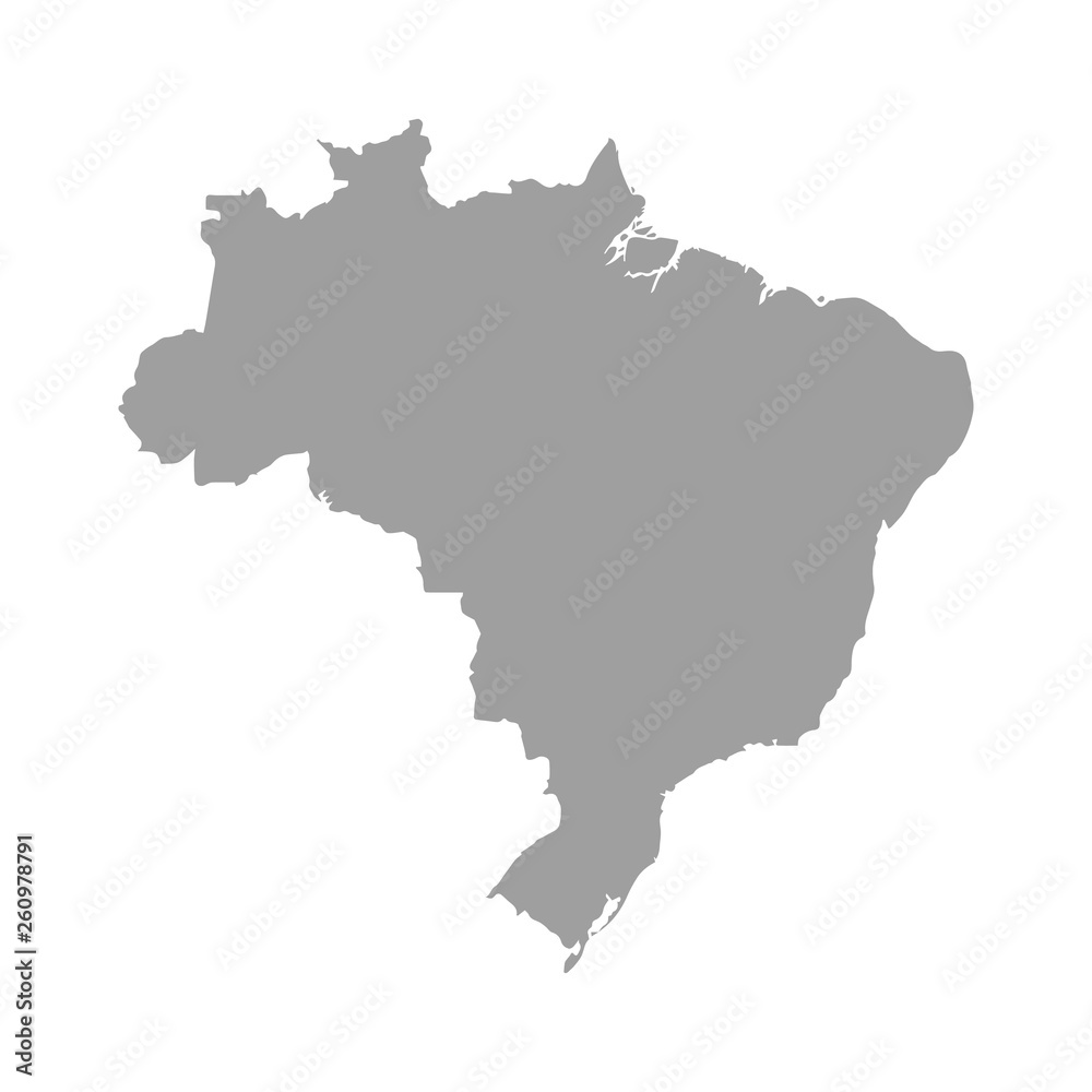 Fototapeta premium Brazil map vector. / Brazil map.