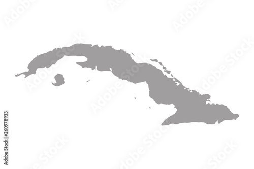 cuba map vector. / cuba map