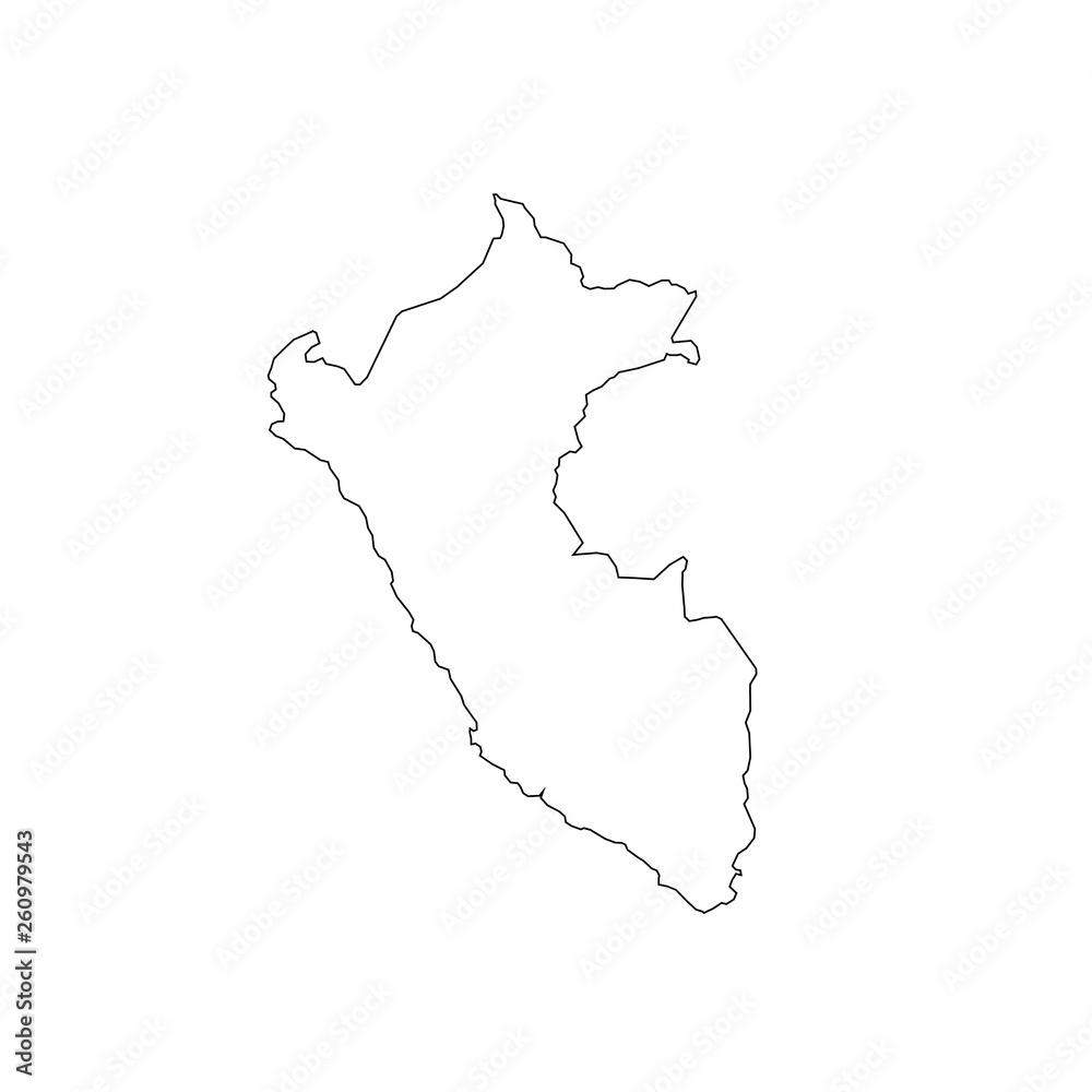 map black outline Peru