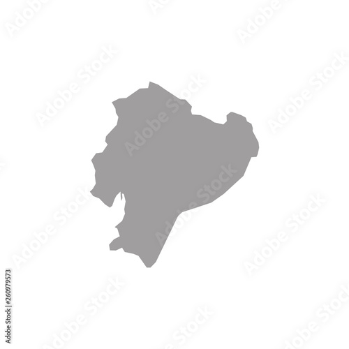 High detailed vector map Ecuador