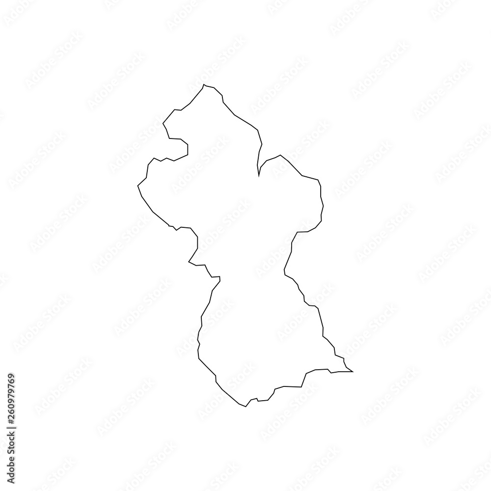 vector map of Guyana vector map of Guyana